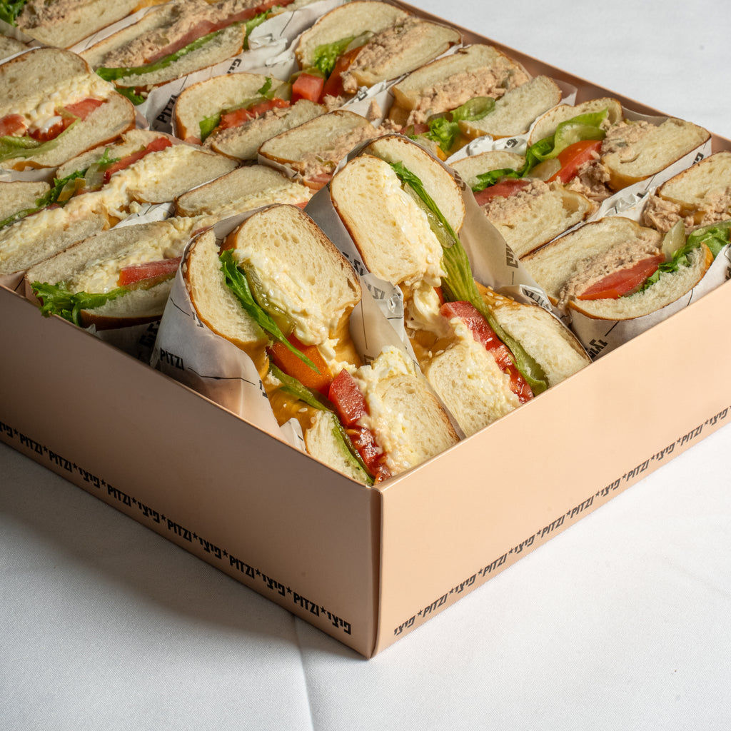 מגש בייגלס סלט ביצים/סלט טונה